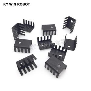 50PCS 검정색 15*10*20MM 삼극관 방열판 10*15*20MM TO-220 TO220 트랜지스터 알루미늄 라디에이터 방열판 냉각기 냉각 20*15*10MM