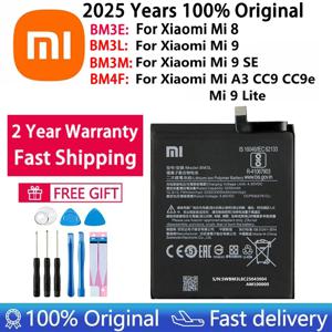 2025 년 100% 기존 배터리 BM3E BM3L BM3M BM4F Xiaomi Mi 9 / Mi 9 Lite A3 CC9 CC9e / Mi 9 SE / Mi 8 / 전화 배터리
