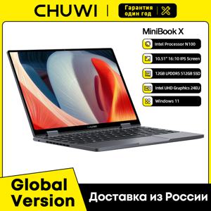CHUWI MiniBook X 태블릿 노트북, 2 in 1 요가 모드, 인텔 N100, 10.51 인치, 12GB, LPDDR5, 512G SSD, 윈도우 11 노트북, 2 in 1