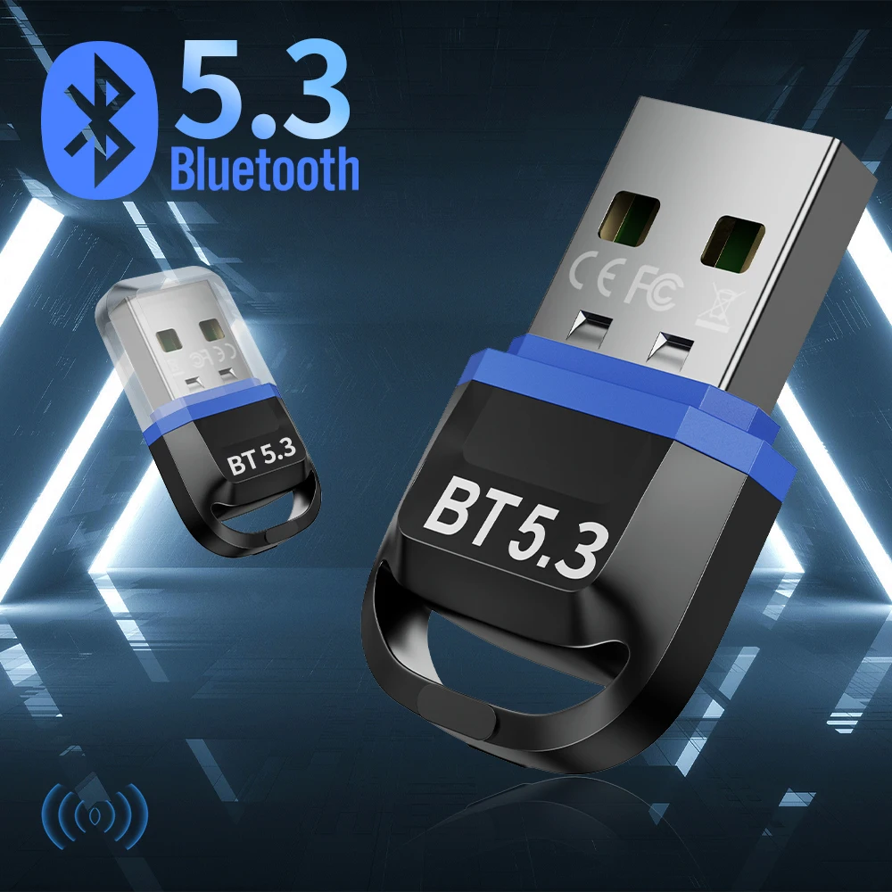 USB 블루투스 5.3 동글 어댑터 PC 스피커 무선 마우스 키보드 음악 오디오 수신기 송신기 블루투스