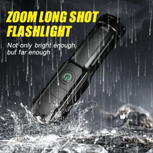 강력한 LED 손전등 100000   루멘 전술 손전등 충전식 USB 18650 방수 줌 낚시 사냥 LED 손전등