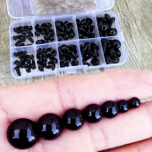 100pcs 장난감에 대 한 8/10/12/14mm 플라스틱 안전 눈 Diy 믹스 크기 인형 장난감에 대 한 크로 셰 뜨개질 동물 눈 amigurumi 액세서리