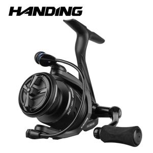 HANDING M1 스피닝 릴 12kg 최대 드래그 흑연 릴, 9 + 1 볼 베어링, 5.2:1 기어비 퍼치 베이스 및 파이크용 낚시 릴