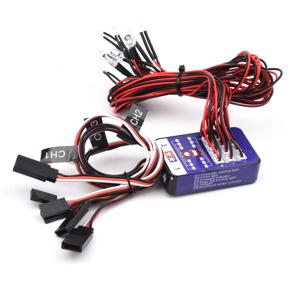 시뮬레이션 스티어링 브레이크 플래시 라이트 12 LED 조명 키트 1/10 스케일 모델 RC 자동차 Yokomo Tamiya HSP HPI AXIAL RC4WD TRX