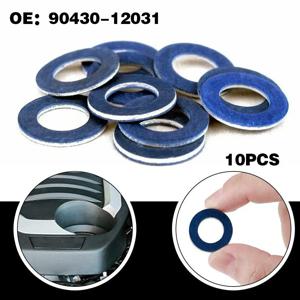 10Pcs 오일 드레인 플러그 가스켓 씰 와셔 오일 팬 링 #   90430-12031 Toyota Camry Corolla 자동차 부품용 오일 배수 플러그 개스킷