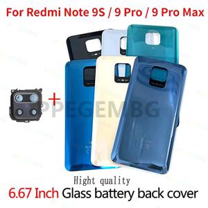 Note 9S 유리 Redmi Note 9 Pro Max S Note 9Pro 배터리 뒷면 커버 후면 도어 뚜껑 패널 쉘 하우징 케이스 카메라 렌즈