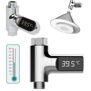 LED 디스플레이 가정용 물 샤워 온도계, 물 흐름 발전, 베이비 케어 샤워 온도계, 섭씨 5 ~ 85 도