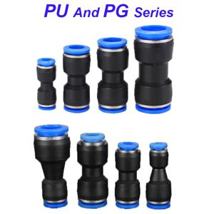 공압 피팅 피팅 플라스틱 커넥터 PU 4mm 6mm 8mm 10mm 공기 물 호스 튜브 푸시 인 스트레이트 가스 빠른 연결