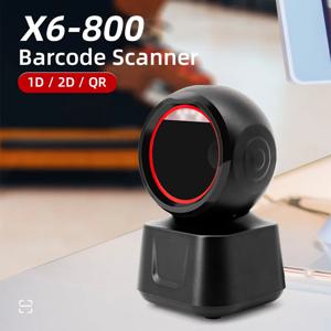 2D 바코드 스캐너 데스크탑 전방향 자동 1D 2D QR 코드 데이터 매트릭스 PDF417 소매 슈퍼마켓용 바코드 리더 USB