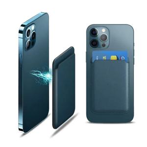마그네틱 가죽 지갑 카드 홀더 Magsafe IPhone 15 14 13 Pro Max Mac 안전 지원 전화 브래킷 용 Macsafe 전화 스탠드