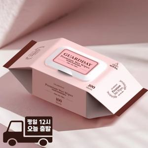 (오늘출발) 프리미엄 저자극 클린물티슈 대용량 캡형 100매 10팩