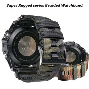 Garmin Fenix ​​7X 7 Pro Solar/6X 6 사파이어 5 5X Plus 3 3HR/Epix QuickFit WatchBand 공식 밴드용 22mm 26mm 나일론 스트랩