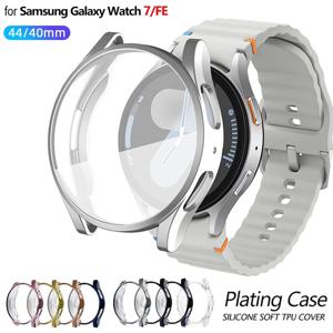 삼성 갤럭시 시계 7 용 TPU 도금 케이스 40mm 44mm 화면 보호기 액세서리 갤럭시 시계 FE 용 올라운드 시계 케이스