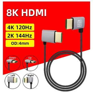 8K 90도 HDMI 2.1V 케이블 코드 8K 60Hz 4K 120Hz 48Gbps EARC ARC HDCP HD TV 노트북 프로젝터 PS4 PS5 용 초고속 HDR