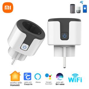 Xiaomi 스마트 홈 Apple Homekit/Tuya 스마트 소켓 EU 플러그 네트워크 벽면 콘센트 Wifi 전기 소켓 Siri/ Alexa /Google 사용