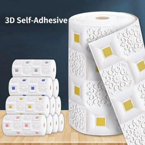 70cm * 1m 3D 벽 스티커 스테레오 천장 패널 지붕 장식 거품 벽지 자체 접착 방수 장식