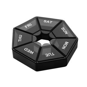 2PC 7 일 알약 저장 상자 미니 여행 휴대용 의약품 디스펜서 상자 다기능 플라스틱 7 구획 실러 상자