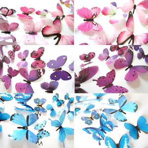 거실용 3D 나비 레인보우 컬러 벽지, 데칼 벽 스티커, 홈 데코, 신제품, 12 개