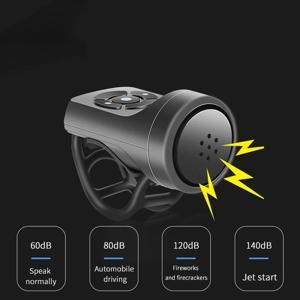 자전거 전기 벨 자전거 USB 충전 경적, MTB 산악 자전거 경고 안전 링, 방수 벨 사이클링 액세서리
