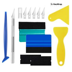 13Pcs NeoWrap 자동차 비닐 포장 도구 키트 펠트 가장자리 스퀴지 플라스틱 스크레이퍼 벽지 필름 스티커 설치 창 색조 도구