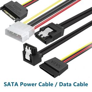 4핀 IDE 몰렉스 - 2개의 Sata/SATA 15핀 - 2개의 SATA 15핀/SATA 15핀 - 몰렉스 IDE 4핀 전원 HDD 분배기 커넥터 케이블(PC용)