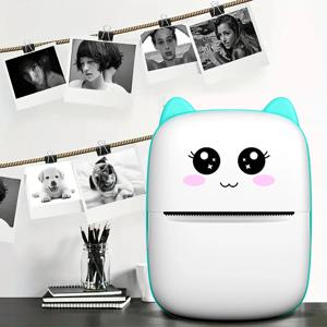 미니 프린터, 열전사 프린터 잉크가 필요 없는 휴대용 스티커 프린터, IOS 및 Android와 호환 가능, 무선 사진 인쇄 태그