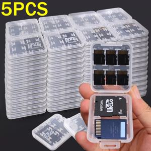 8 슬롯 투명 보호기 홀더 SD SDHC TF MS 메모리 카드에 대 한 마이크로 SD SIM 카드 보관 상자 안티 분실 플라스틱 휴대용 케이스