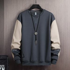 2024 스웨트 남성 봄 가을 라운드 칼라 streetwear 풀오버 커플 루즈 캐주얼 후드 패션 패치 워크 스웨트 5Xl