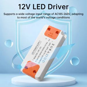 12V LED 드라이버 얇은 정전압 드라이브 전원 공급 장치 12W 18W 24W 36W AC185-260V 입력 다양한 LED 램프에 적합