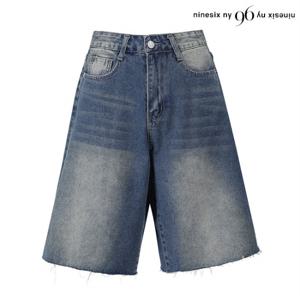정상가:59,000원 | 빈티지 워싱 컷팅 비스코스 버뮤다 팬츠 (NO3TA002L0)