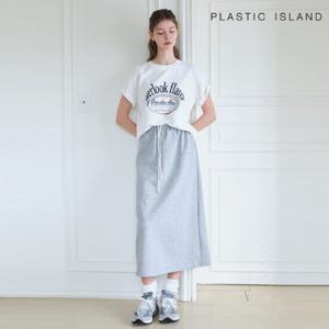 플라스틱아일랜드 허리 밴딩 롱스커트(PRTWS003)