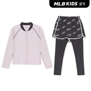 [MLB키즈 공식] 25SS 바시티여아 집업 래쉬가드 세트 NY (L.Pink) 7FSWV2253-50PKL