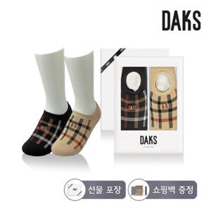 닥스양말 숙녀 밴드파일인비져블 닥스정체크 2족세트 DK24922