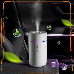 TEMU 1pc AromaWave USB-Powered Cool Mist Humidifier with LED Lights - 플라스틱, 저전압 36V, 가정, 사무실 및 침실용 휴대용 아로마 테라피 디퓨저