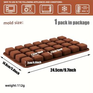 TEMU 50구 미니 스퀘어 실리콘 초콜릿 몰드 - 비스틱, 캔디, 구미, 젤리 및 얼음 조각용 쉬운 탈형 - BPA 프리, 식기세척기 사용 가능 - 휴일용으로 완벽함