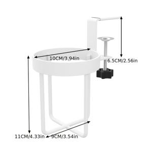 TEMU 1pc 철 컵 홀더, 식기 접촉 없음, 컵 보관 랙, 사무실 및 기숙사용 쉽게 사용할 수 있는 책상 정리함, 블랙 및 화이트로 제공, 방 장식 및 가족 보관 용품