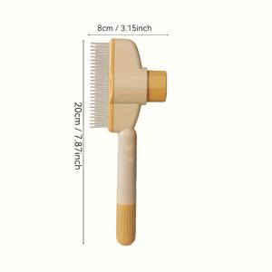 TEMU 자체 청소 가능한 애완동물 그루밍 빗 - 개와 고양이용, 이 제거, 밀도가 높은 이빨 분할 브러시