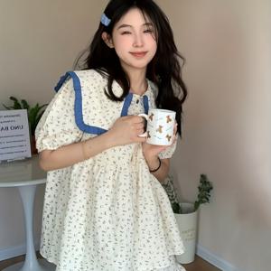 TEMU 여성용 일본 스타일 캐주얼 파자마, 가을 얇은 홈 컴포트 체크 턴 칼라 카디건 투피스 세트|잠옷|가디건|파자마