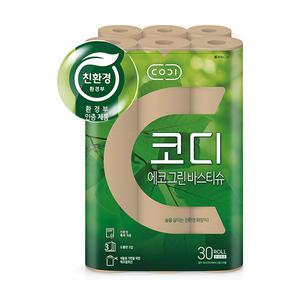 코디 에코그린 바스티슈 3겹 30m, 30롤, 1개