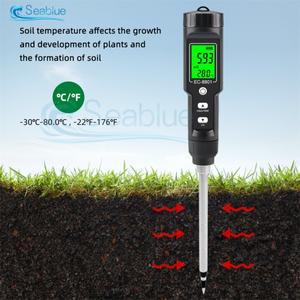 EC-8801 디지털 토양 EC 미터 수분 모니터 온도 햇빛 프로브 원예 식물 농업용 감지기 -30 ℃