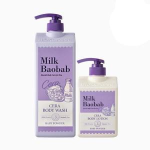 밀크바오밥 세라 바디워시 1200ml+바디로션 600ml 베이비파우더 x3SET_code8380