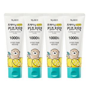 트레이닝 충치케어 키즈치약(100g) 4개 레몬민트향