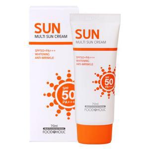 푸드어홀릭 멀티 선크림 70ml SPF50 PA+++ /백탁없는 혼합자차 썬크림 선블록 자외선차단제