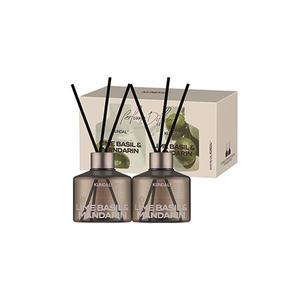 쿤달 시그니처 퍼퓸 디퓨저 세트 라임배질앤만다린 (본품, 200ml, 2개 + 섬유스틱, 10P)