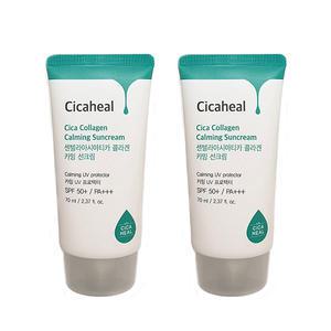퍼스트픽 시카 콜라겐 카밍 선크림70ml +70ml/SPF50+ PA+++ /끈적임X 백탁X /썬크림/27년06월까지