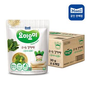 요미요미 쌀떡뻥 [시금치와브로콜리] 6개입