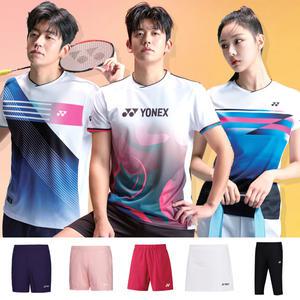 요넥스 241TS030F 남성 여성 반팔 티셔츠 반바지 게임웨어