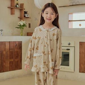 찌니야 리틀베어30수 개버딘 여아주니어잠옷 긴팔상하세트