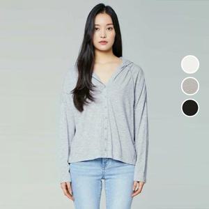 [롯데백화점]버커루 여성 40수 슬럽 반오픈 후드 가디건 B222TJ620P