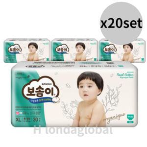 보솜이 리얼 코튼 팬티 남아용 특대 기저귀 30매 80팩